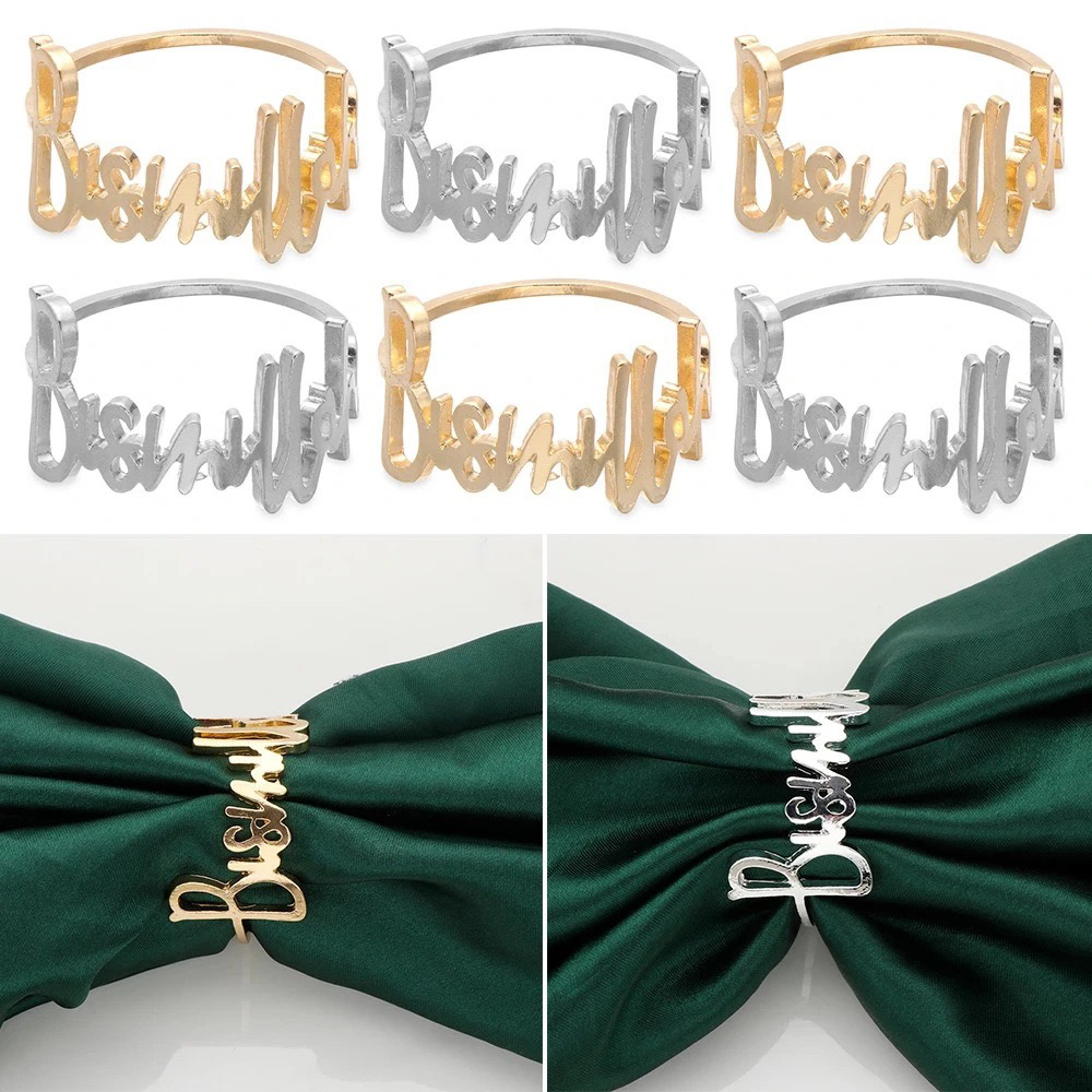 Linen Napkin Set - Ele Simple Metal Napkin Rings Set