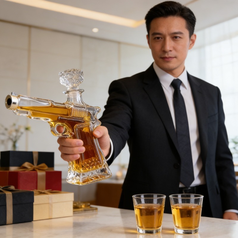 Sandhawk Glass Pistol Decanter - Glass Decanter Whiskey 评论和价格