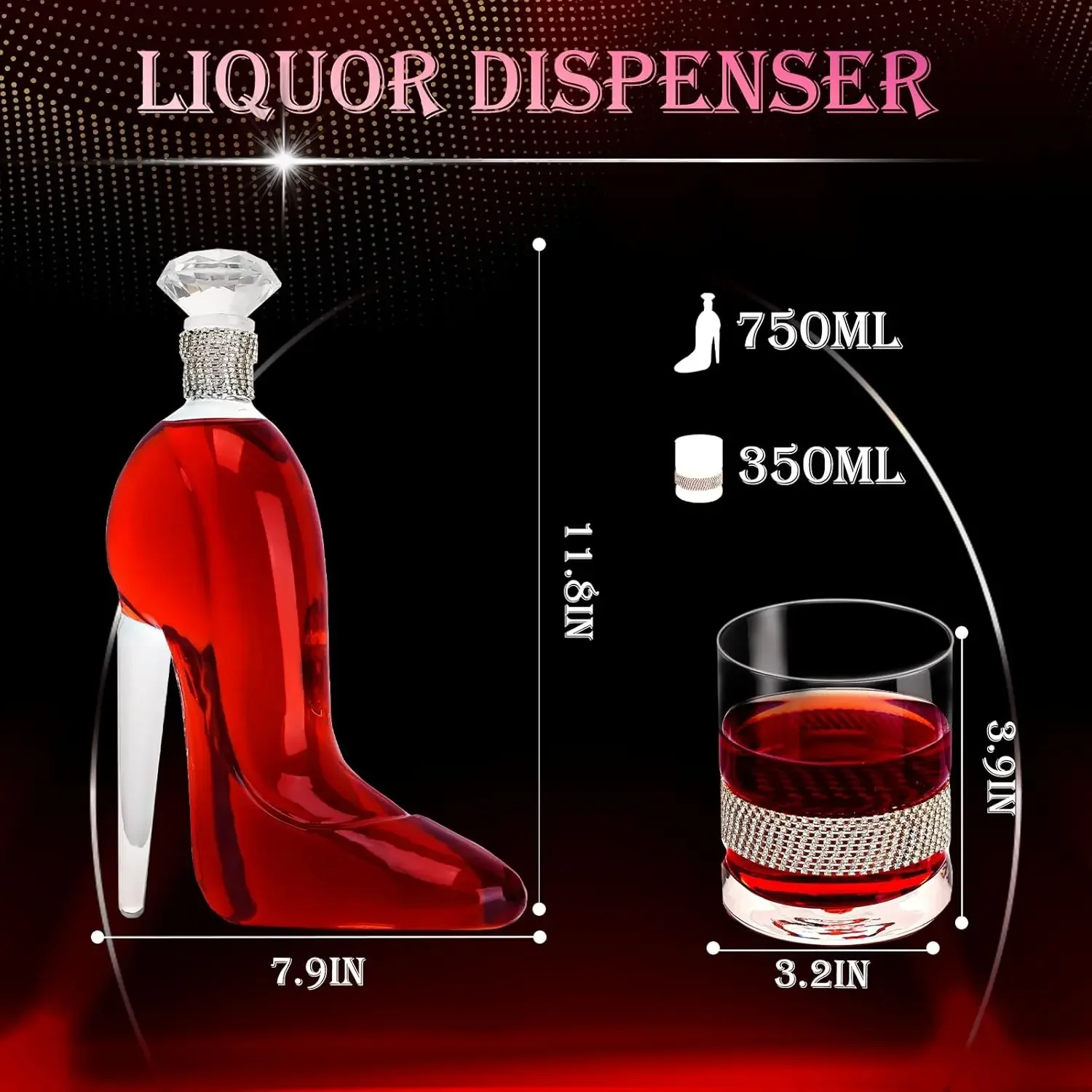 High-Heeled Shoes Shape Whiske - Glass Decanter Whiskey 评论和价格