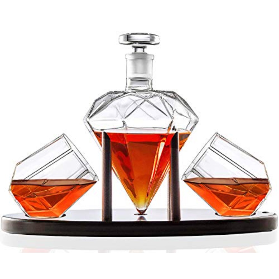 Whiskey Decanter Diamond shape - Glass Decanter Whiskey 评论和价格