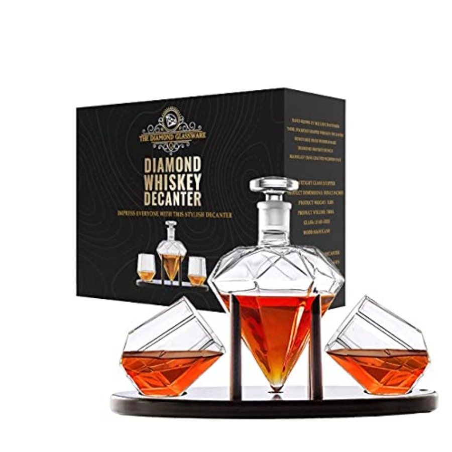 Whiskey Decanter Diamond shape - Glass Decanter Whiskey 评论和价格
