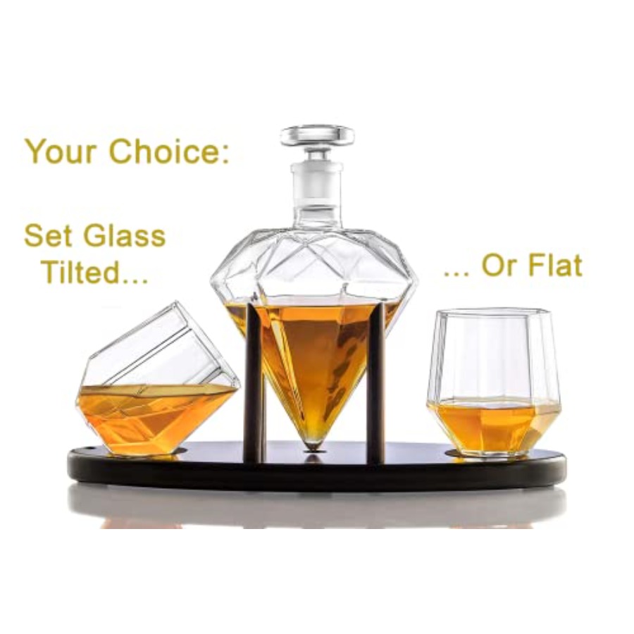Whiskey Decanter Diamond shape - Glass Decanter Whiskey 评论和价格