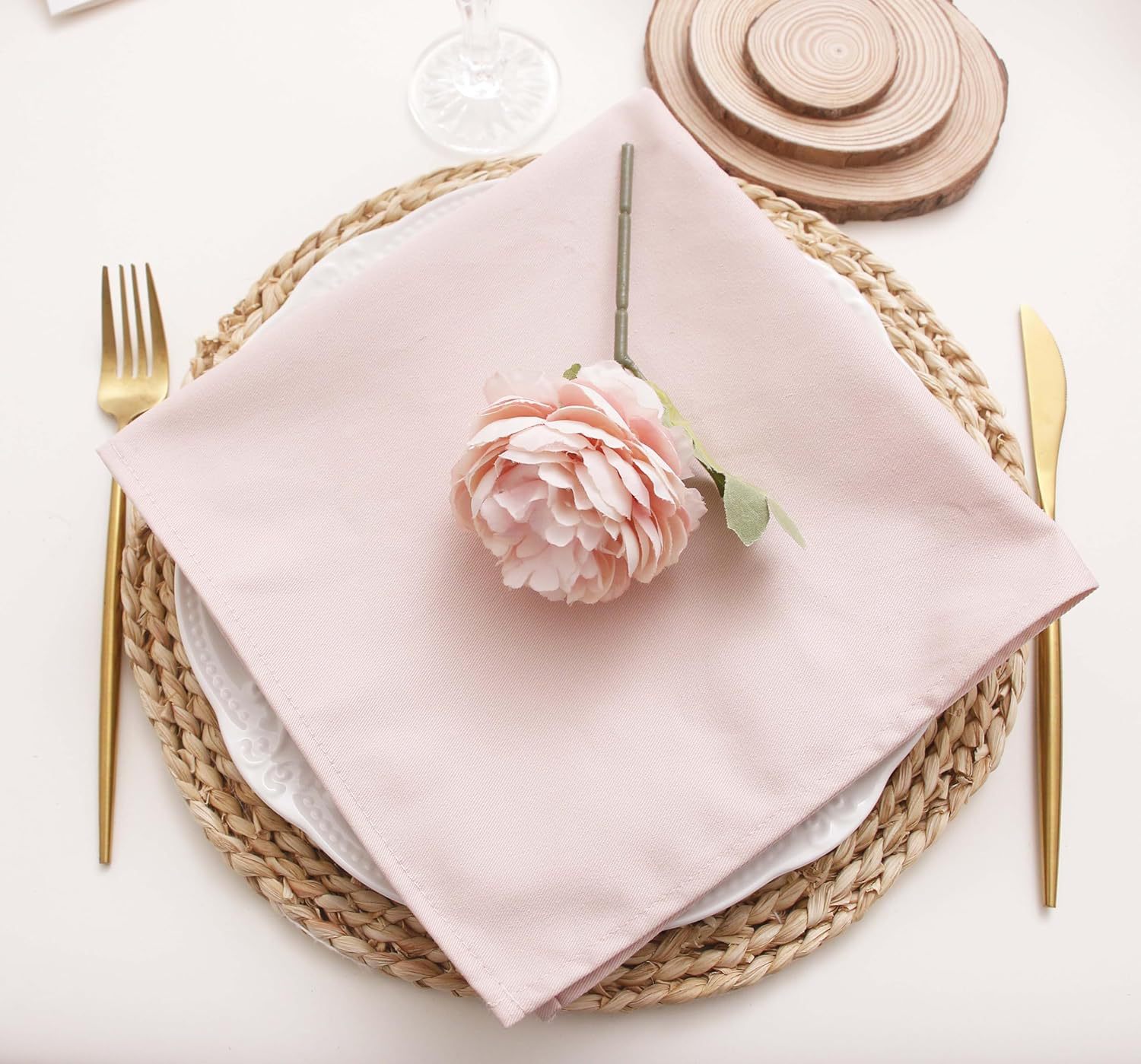 6pcs Wedding Napkins 43x43cm S - Linen Napkin Set 评论和价格