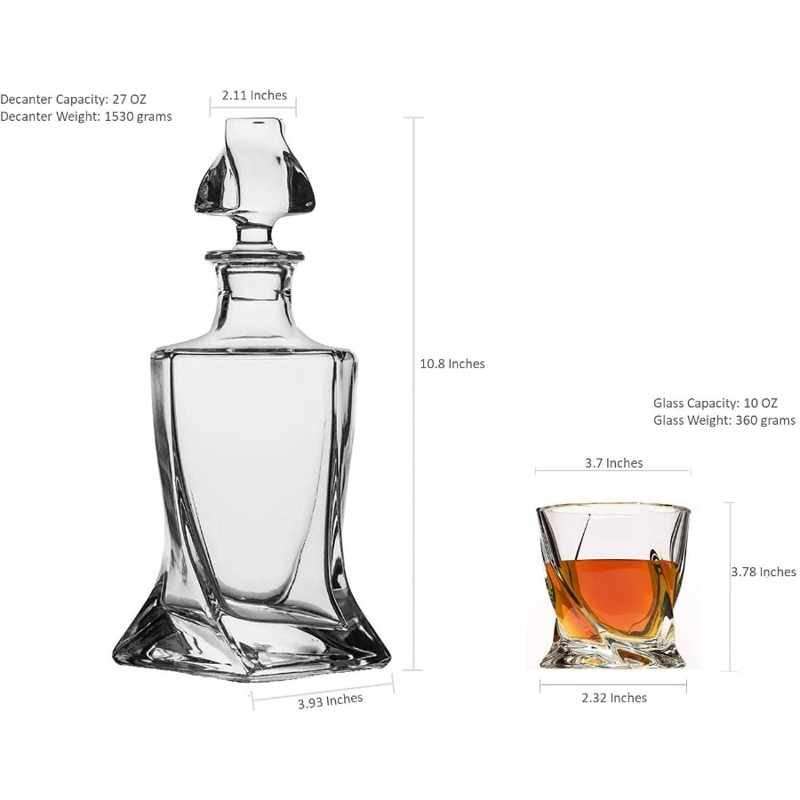 LeadFree Crystal Glass Whiskey - Glass Decanter Whiskey 评论和价格