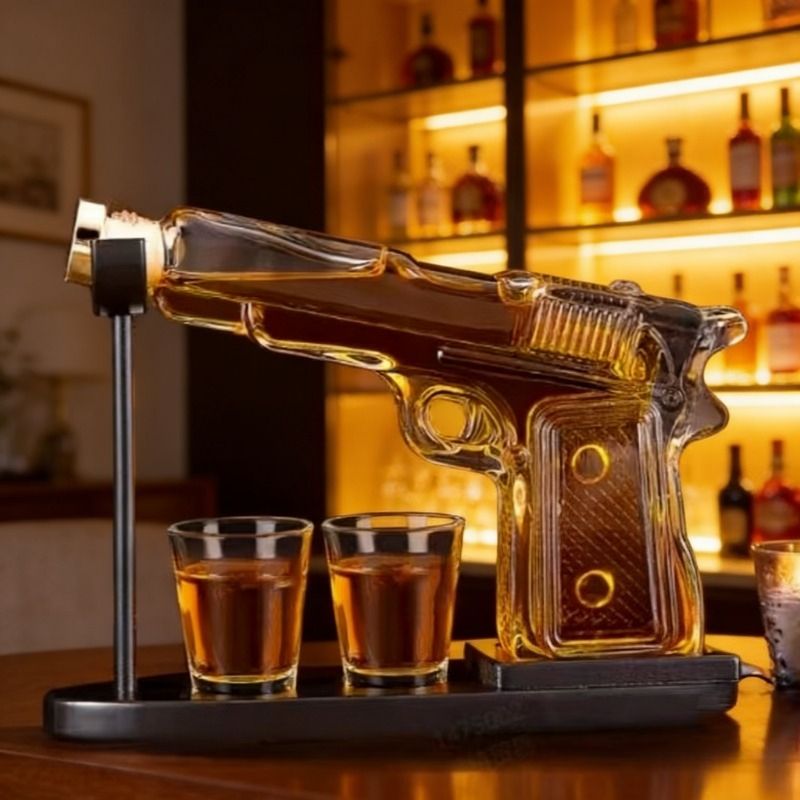 Pistol Shape Whiskey Decanter  - Glass Decanter Whiskey 评论和价格