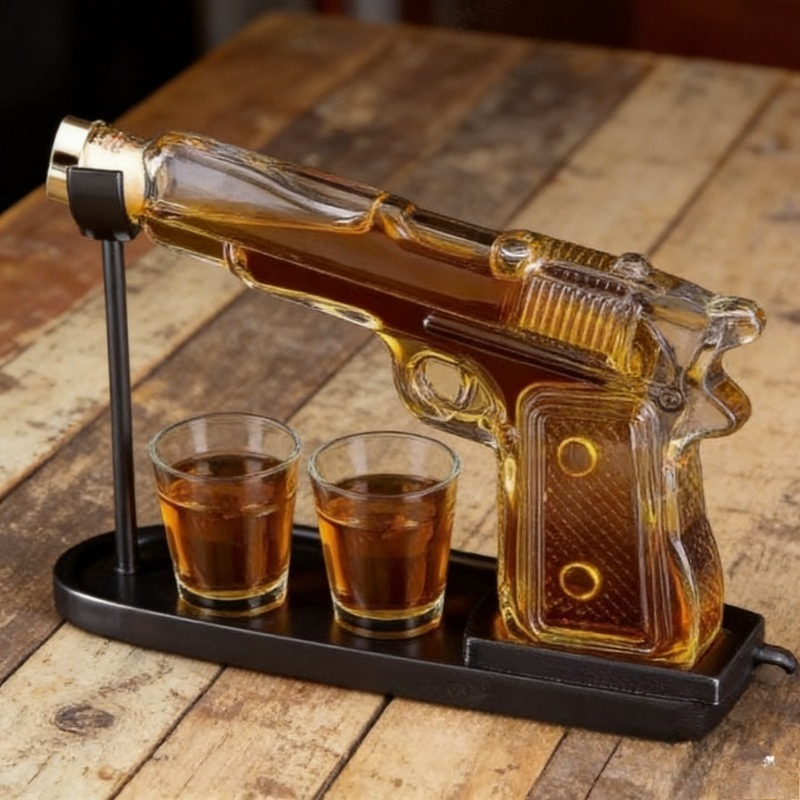 Pistol Shape Whiskey Decanter  - Glass Decanter Whiskey 评论和价格