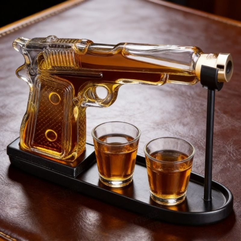 Pistol Shape Whiskey Decanter  - Glass Decanter Whiskey 评论和价格