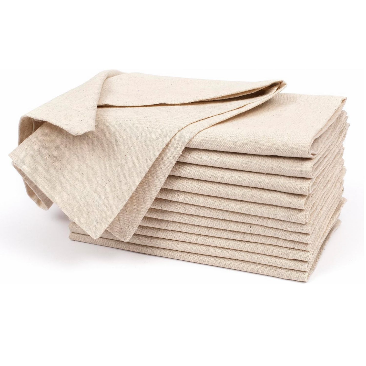 Set of 12 Linen Flax Cotton Cl - Linen Napkin Set 评论和价格