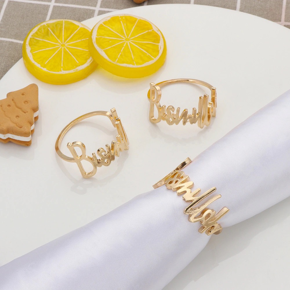 Ele Simple Metal Napkin Rings  - Linen Napkin Set 评论和价格