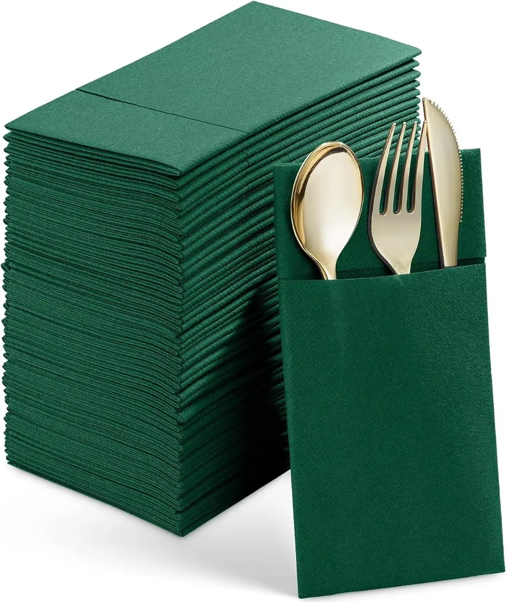 50 PCS Disposable Linen-Feel D - Linen Napkin Set 评论和价格
