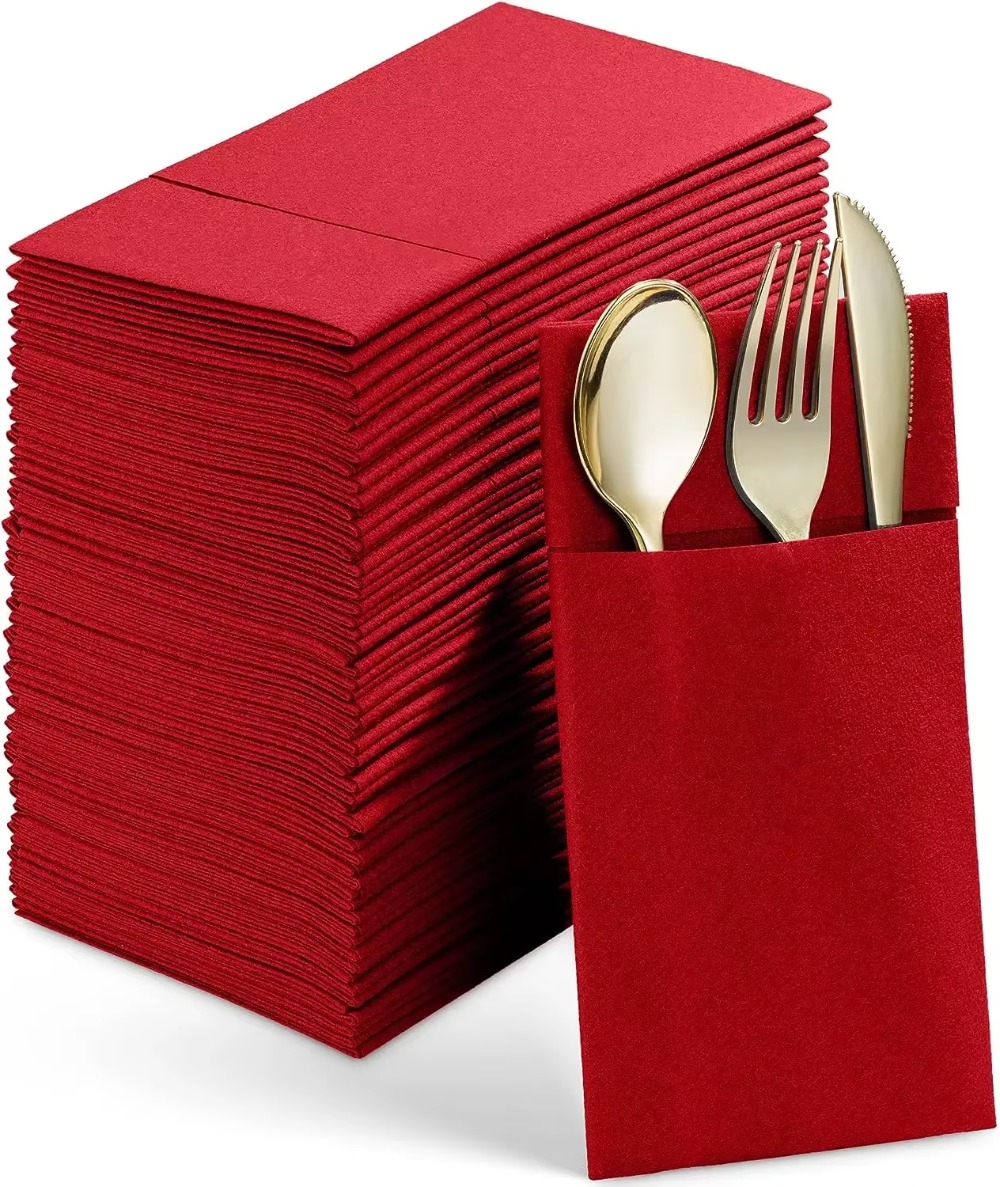 50 PCS Disposable Linen-Feel D - Linen Napkin Set 评论和价格