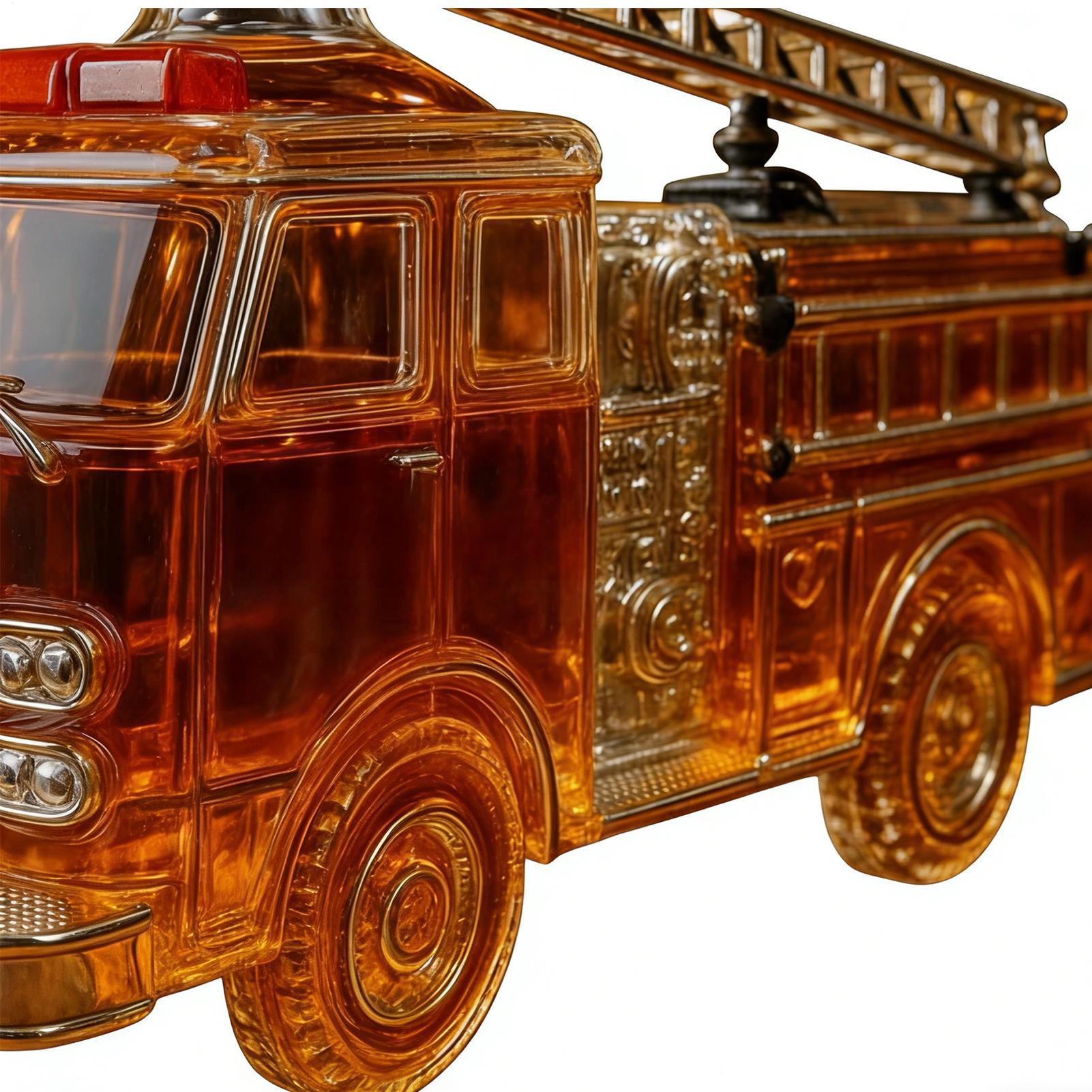Whiskey Bottle 300ml Fire Truc - Glass Decanter Whiskey 评论和价格