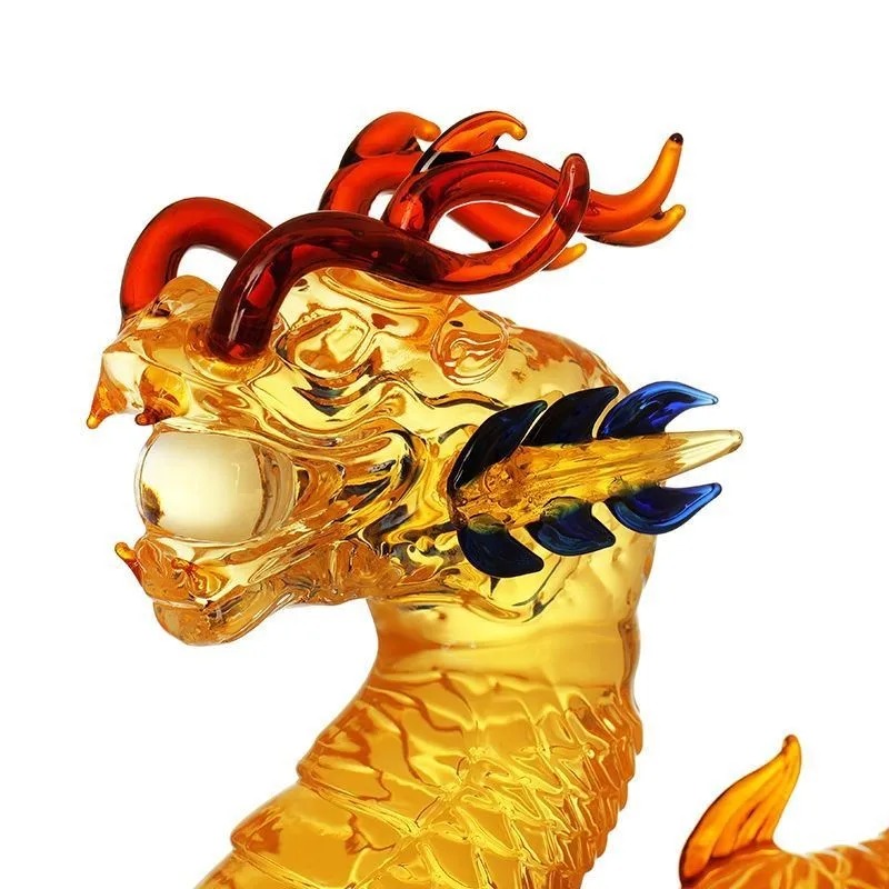 Dragon shaped Chinese Zodiac w - Glass Decanter Whiskey 评论和价格