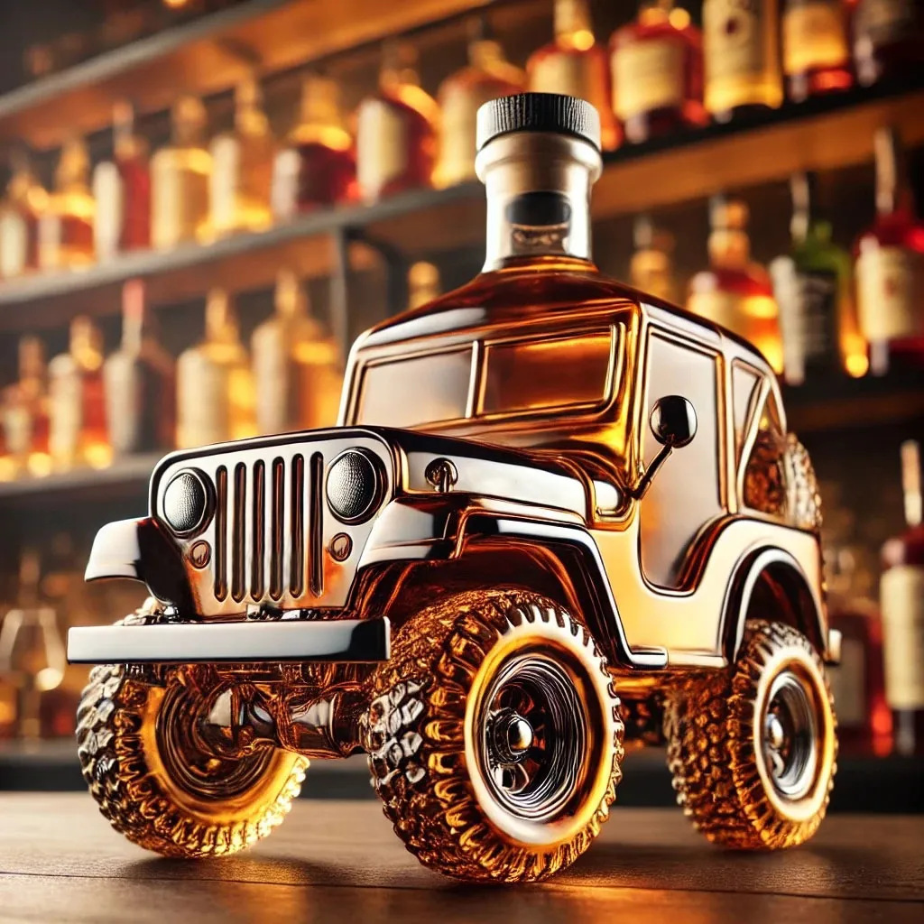 Vintage Car-Shaped Glass Liquo - Glass Decanter Whiskey 评论和价格