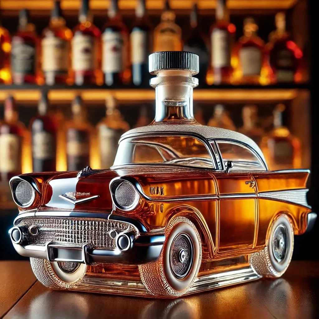 Vintage Car-Shaped Glass Liquo - Glass Decanter Whiskey 评论和价格