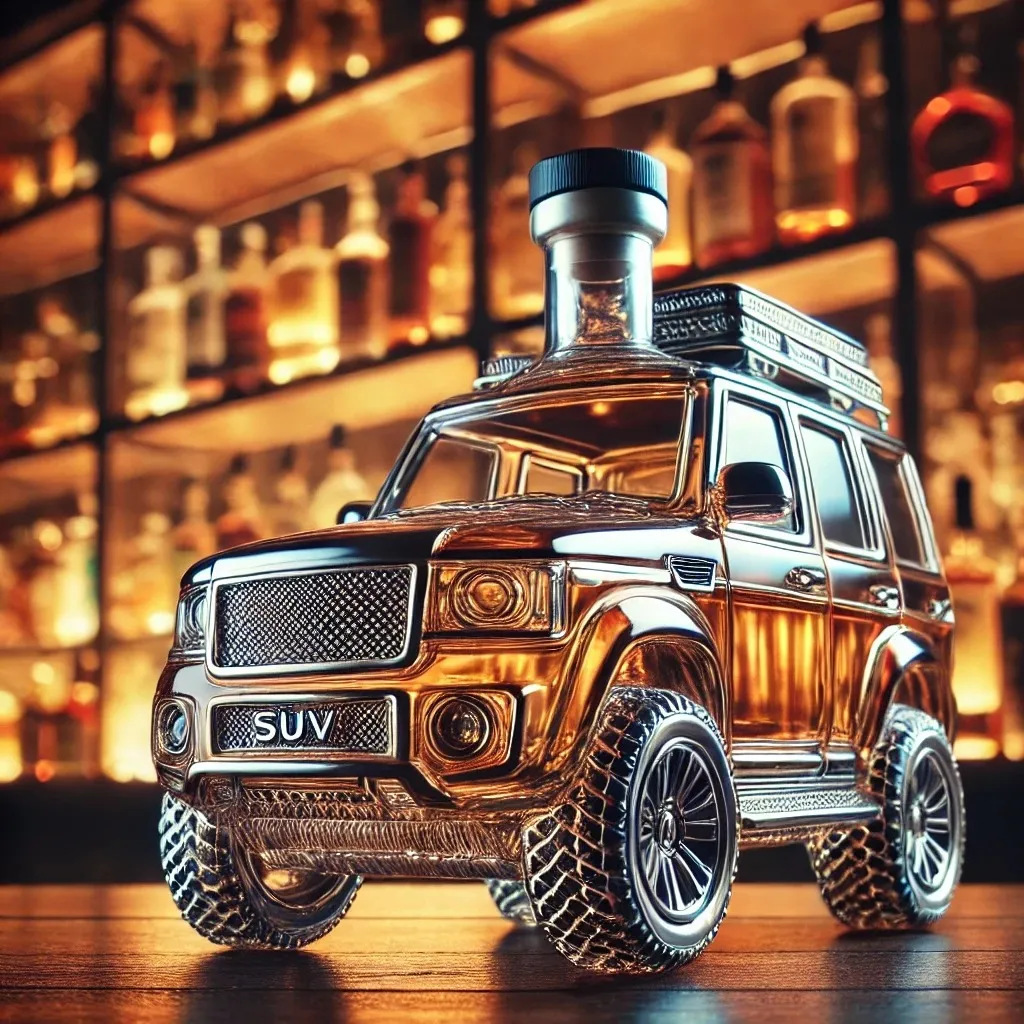 Vintage Car-Shaped Glass Liquo - Glass Decanter Whiskey 评论和价格
