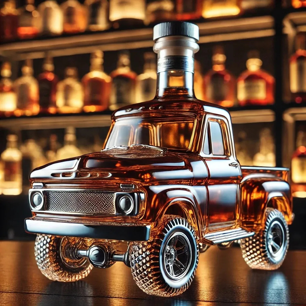 Vintage Car-Shaped Glass Liquo - Glass Decanter Whiskey 评论和价格