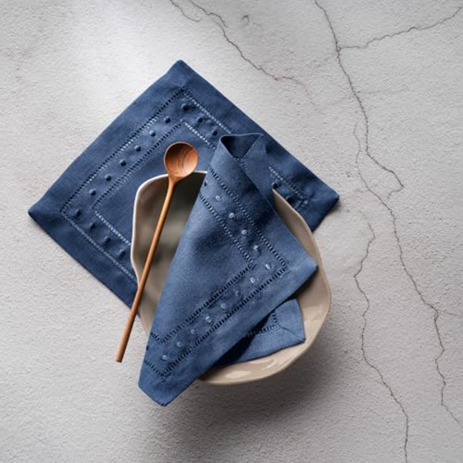 Linen Cocktail Napkins 6 x 6 i - Linen Napkin Set 评论和价格