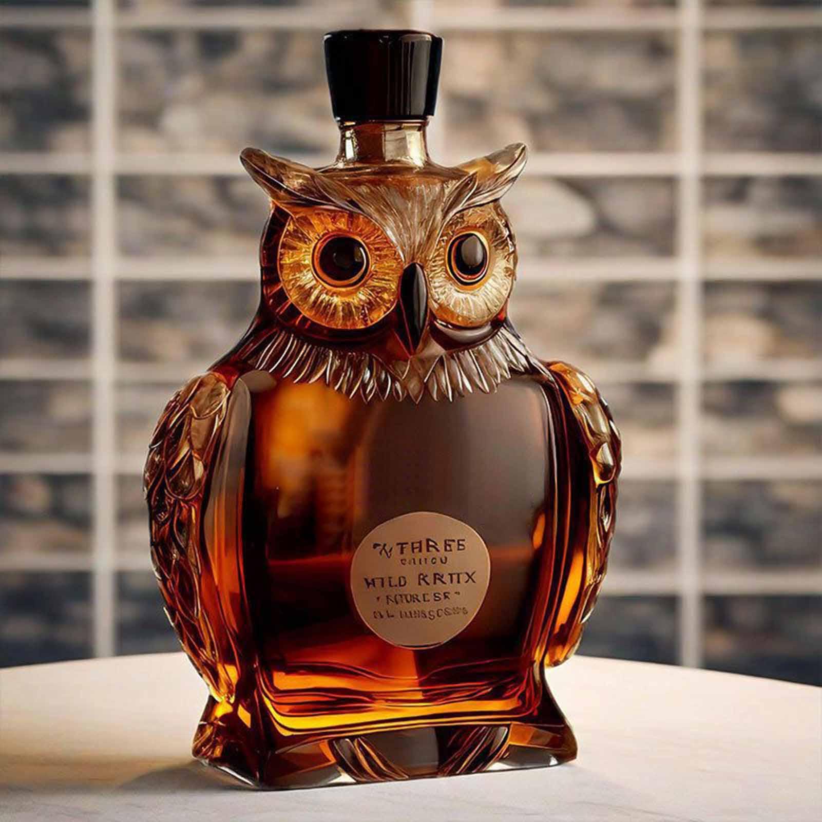 Owl Shape Home Bar Decanter 35 - Glass Decanter Whiskey 评论和价格