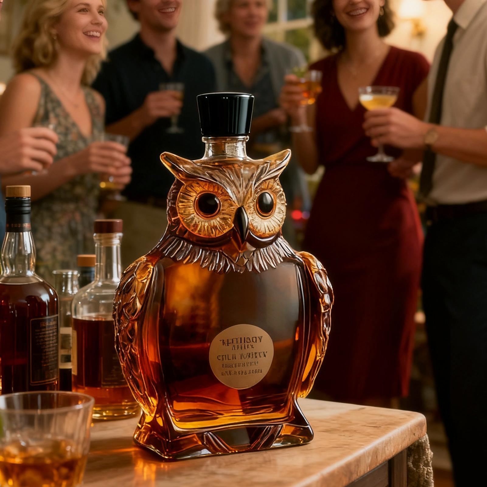 Owl Shape Home Bar Decanter 35 - Glass Decanter Whiskey 评论和价格